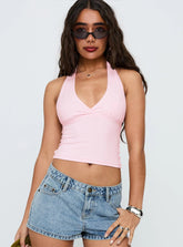 Whimsy Halter Top Pink
